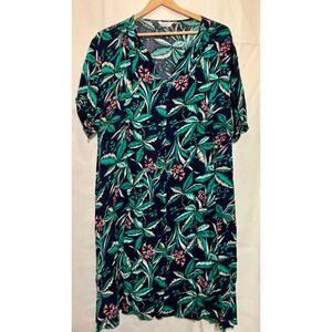 Yozly Hawaiian Floral Button-Up Dress Woman’s Size XXL.